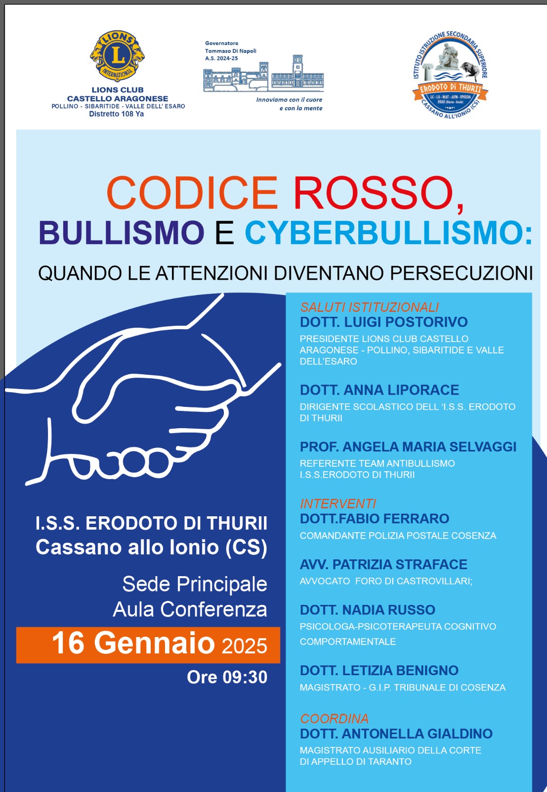 LOCANDINA BULLISMO 16 01 2025